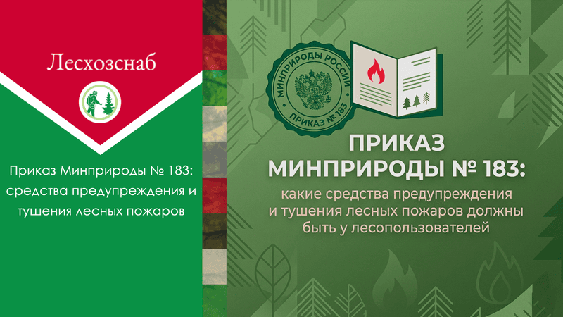 Приказ Минприроды № 183: какие средства предупреждения и тушения лесных пожаров должны быть у лесопользователей